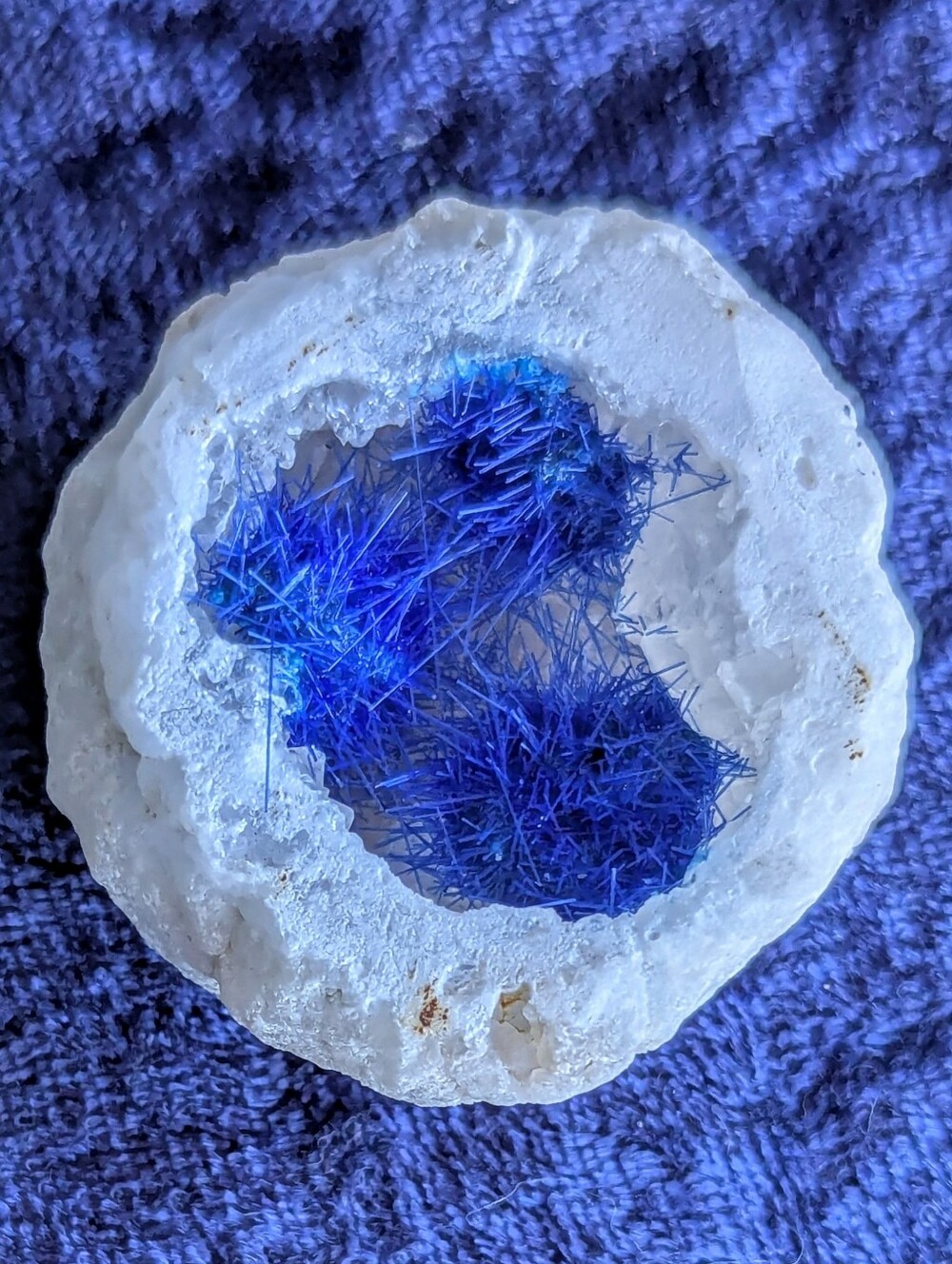 💙✨ iNDiAN DaNDeLiON ZeOLiTe ⭐ Crystal Gemstone Specimen ✨blue SPRiTe TRiO GEODE